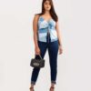 Jegging High waist Hem Embroidery Ankle